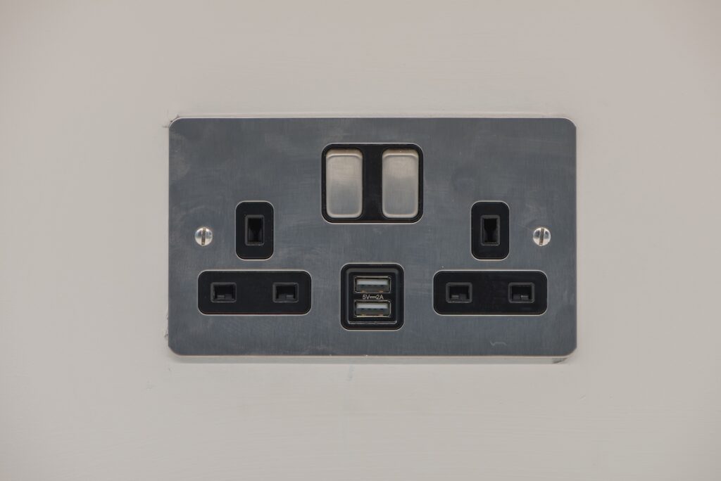 Outlet with on/off switches