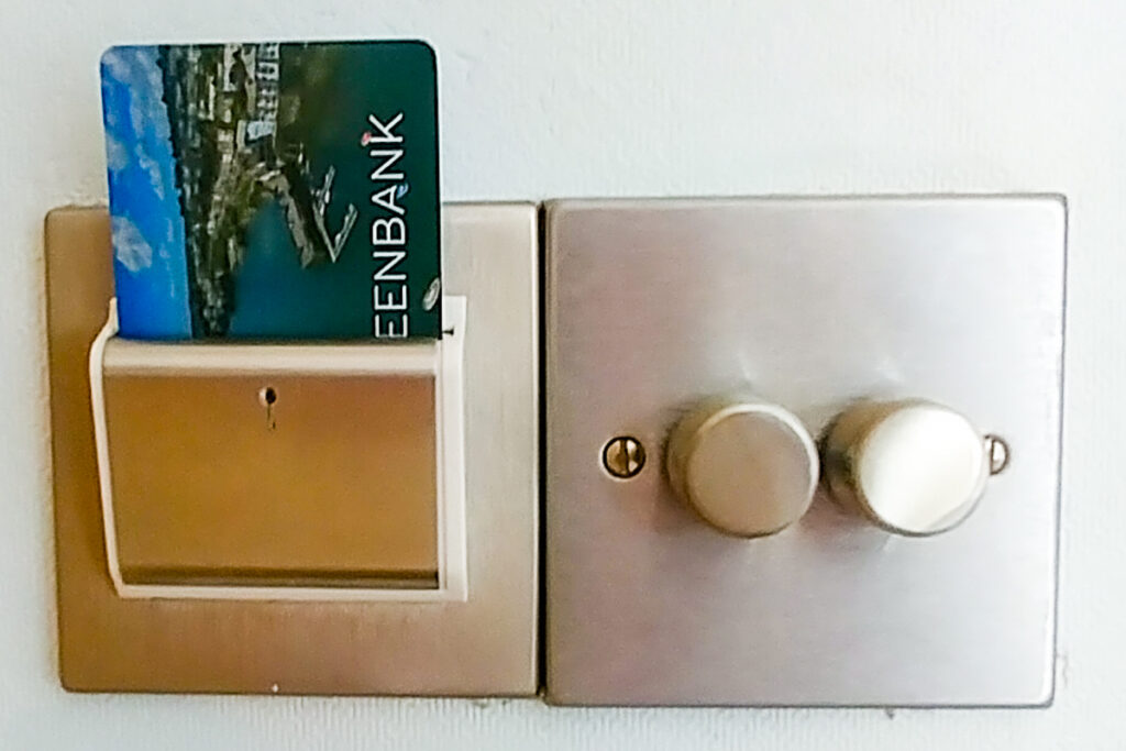 Keycard operated light switch