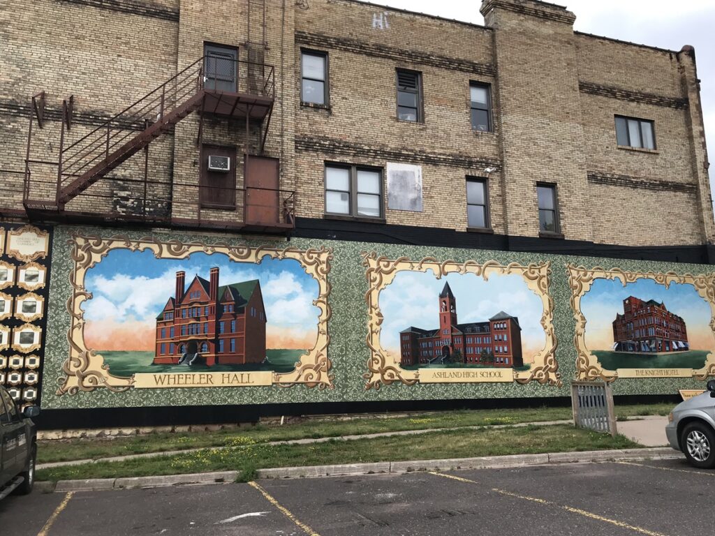 Murals in the town of Ashland, Wisconsin.