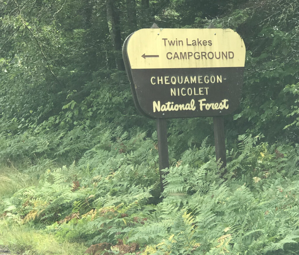 The entrance to Chequamegon-Nicolet National Forest.
