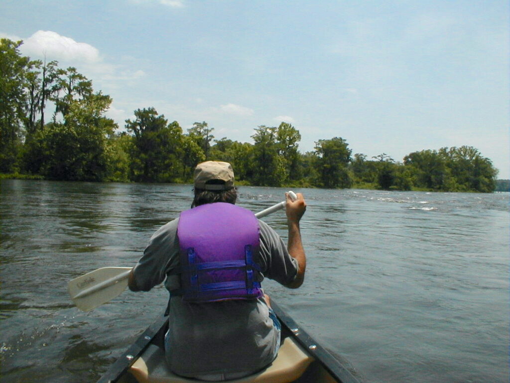 Canoeing, Coosa River, Wetumpka, Alabama.