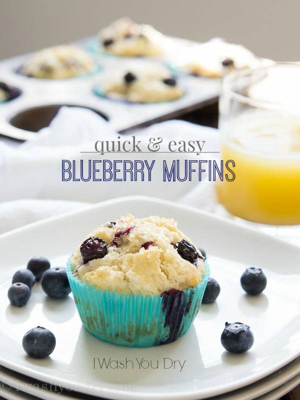 This Quick Blueberry Muffins Recipe is loaded with fresh blueberries and sprinkled with a touch of sugar for a sweet topping everyone will enjoy.