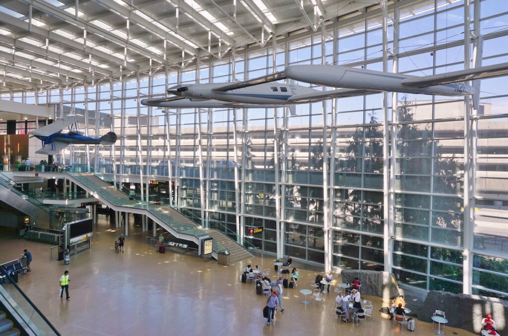 Interior of Seattle-Tacoma International Airport.