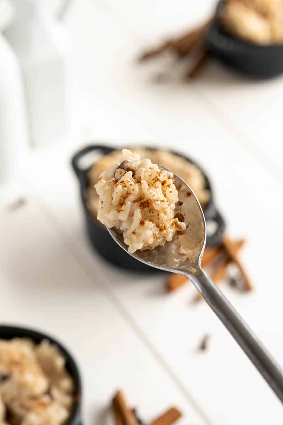 A spoonful of coconut rice pudding
