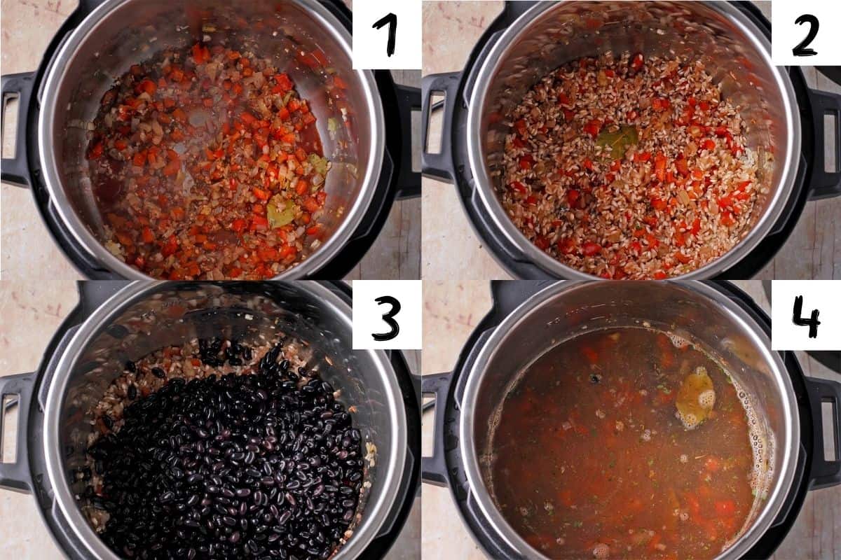 How to make black beans risotto in the Instant Pot.