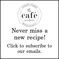 Square Cafe Email Subscription Button for subscribing to The Café Sucre Farine food blog posts.