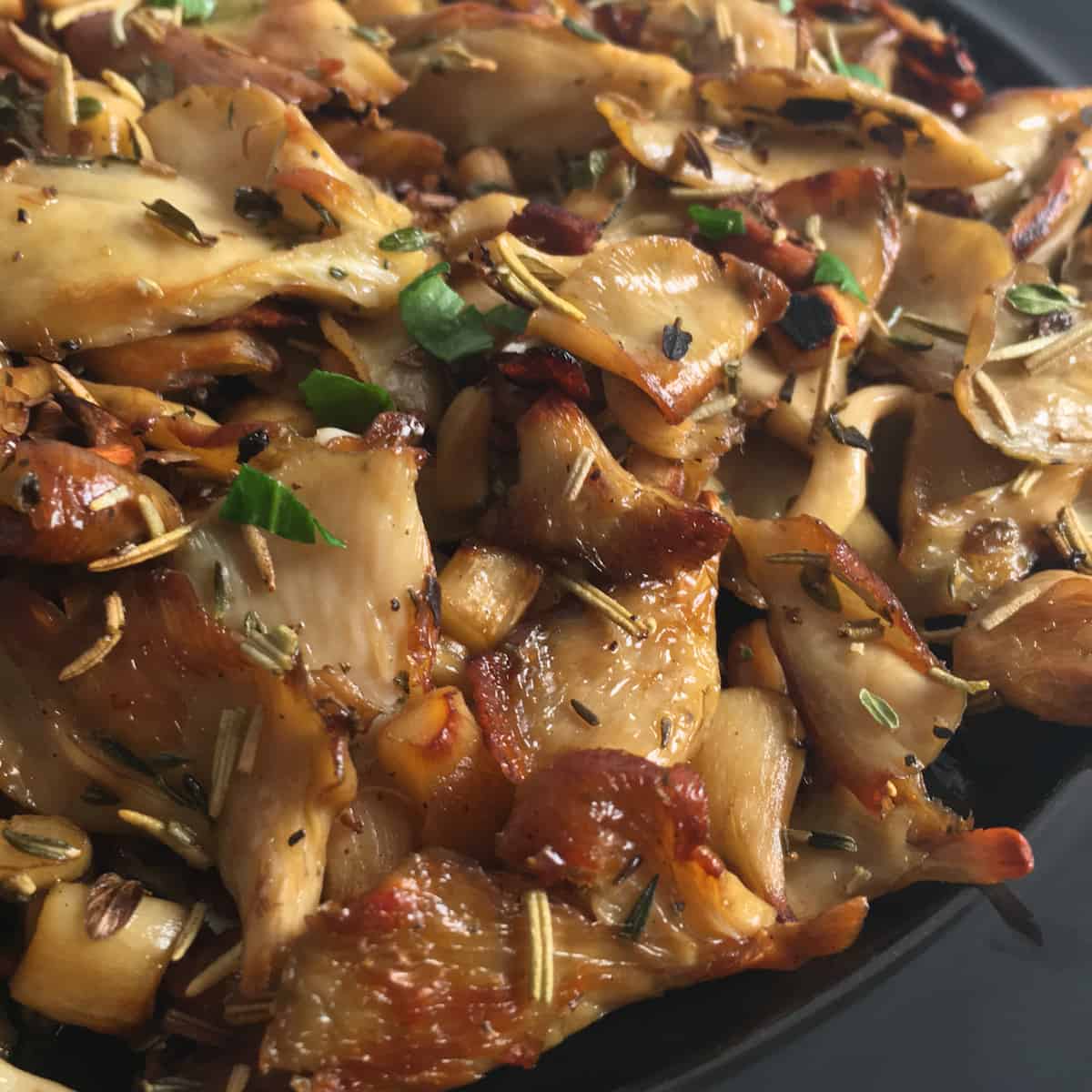 cooked golden oyster mushrooms