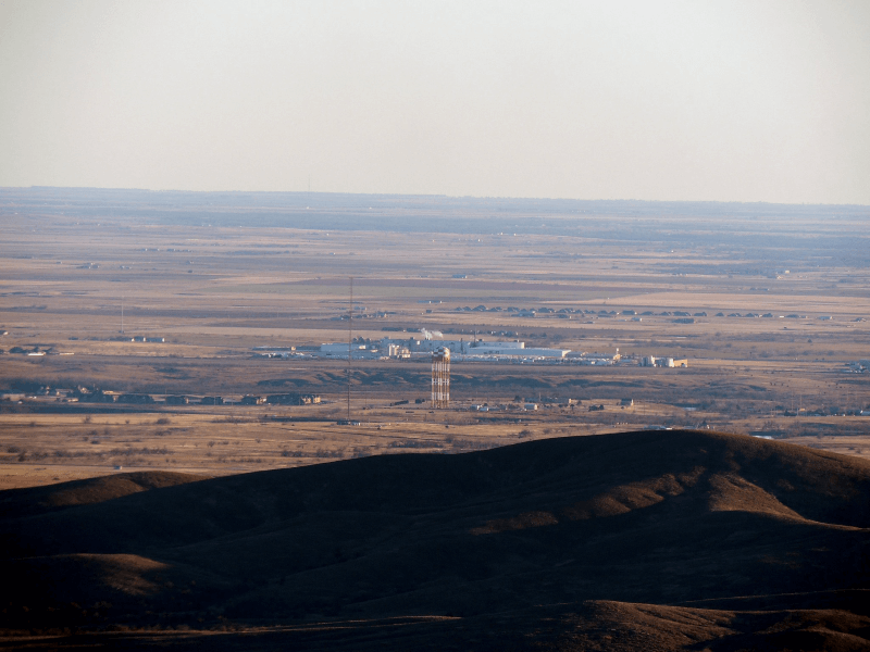 A view of Lawton, Oklahoma, from the top of Mt. Scott on a hazy day