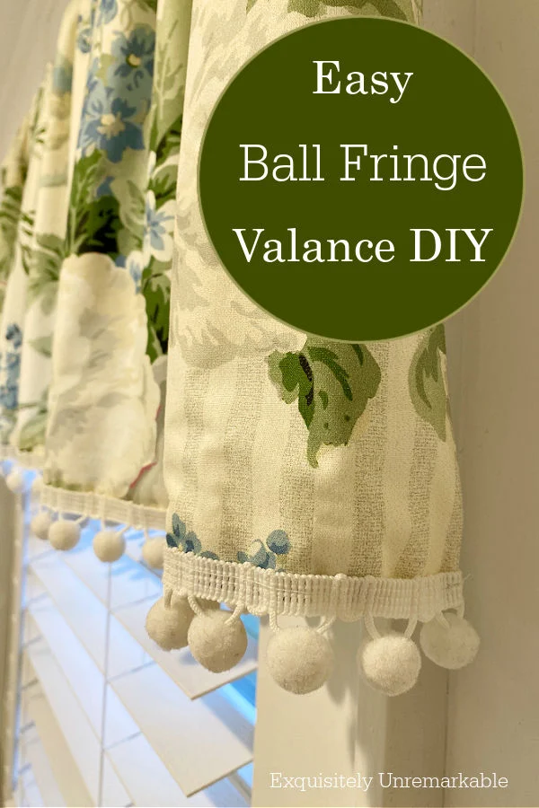 Easy Ball Fringe Valance DIY