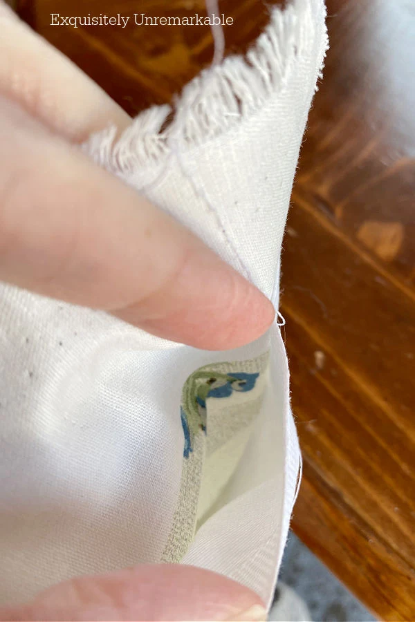 Open Pocket To Turn Fabric right side out