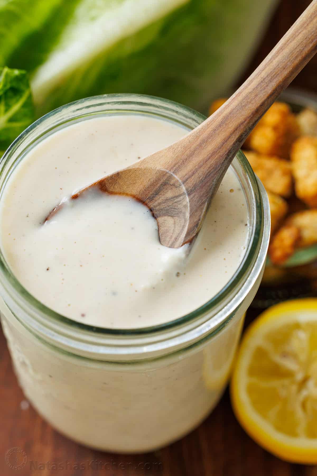 The most delicious Caesar dressing. This dressing is fantastic paired with a classic caesar salad.
