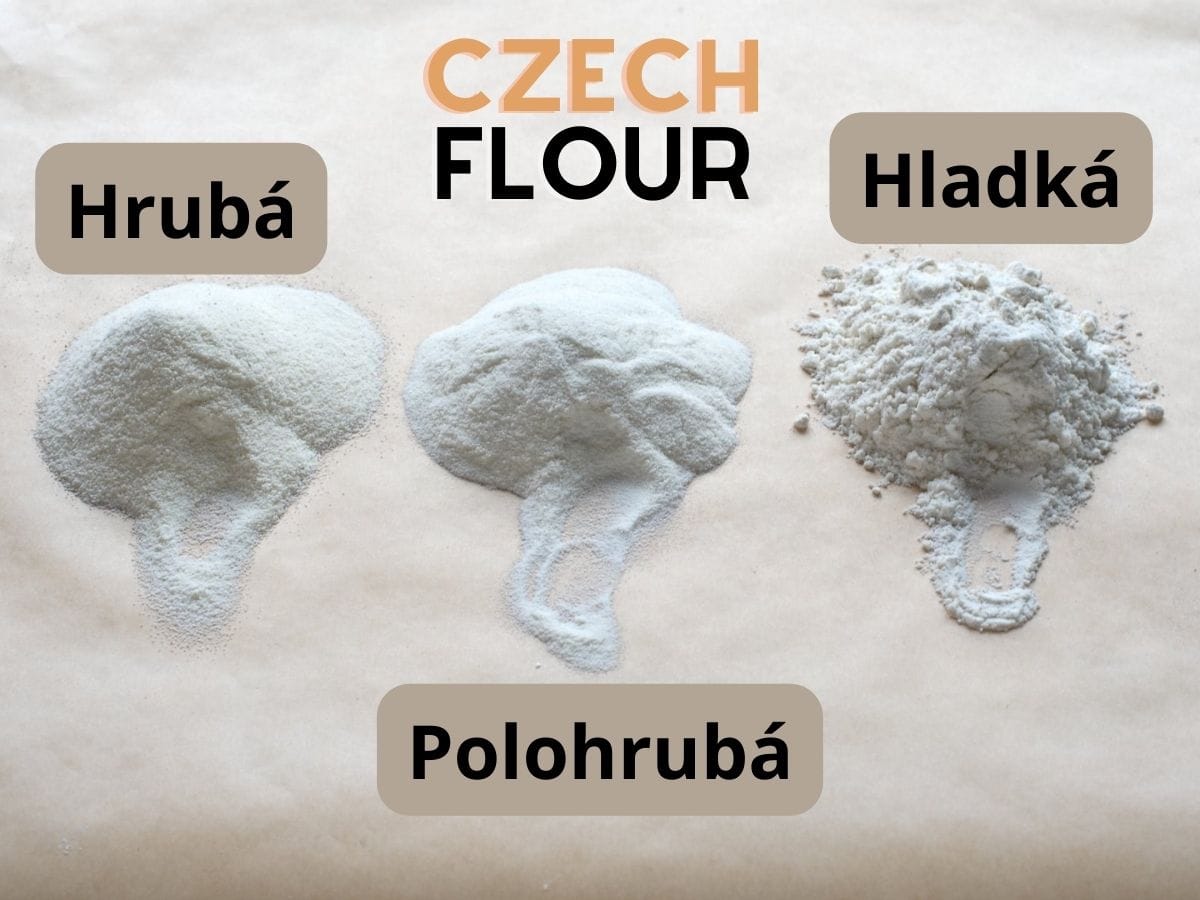 Comparison of three most common types of wheat flour.