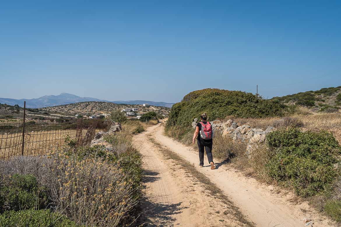Maria is walking on Trail 7 from Agios Athanasios to Agios Georgios.