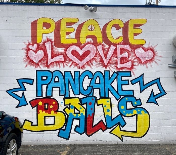 Peace love and pancake balls Katalina's in Columbus Ohio
