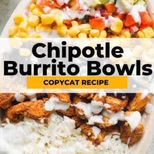 copycat chipotle burrito bowls pinterest