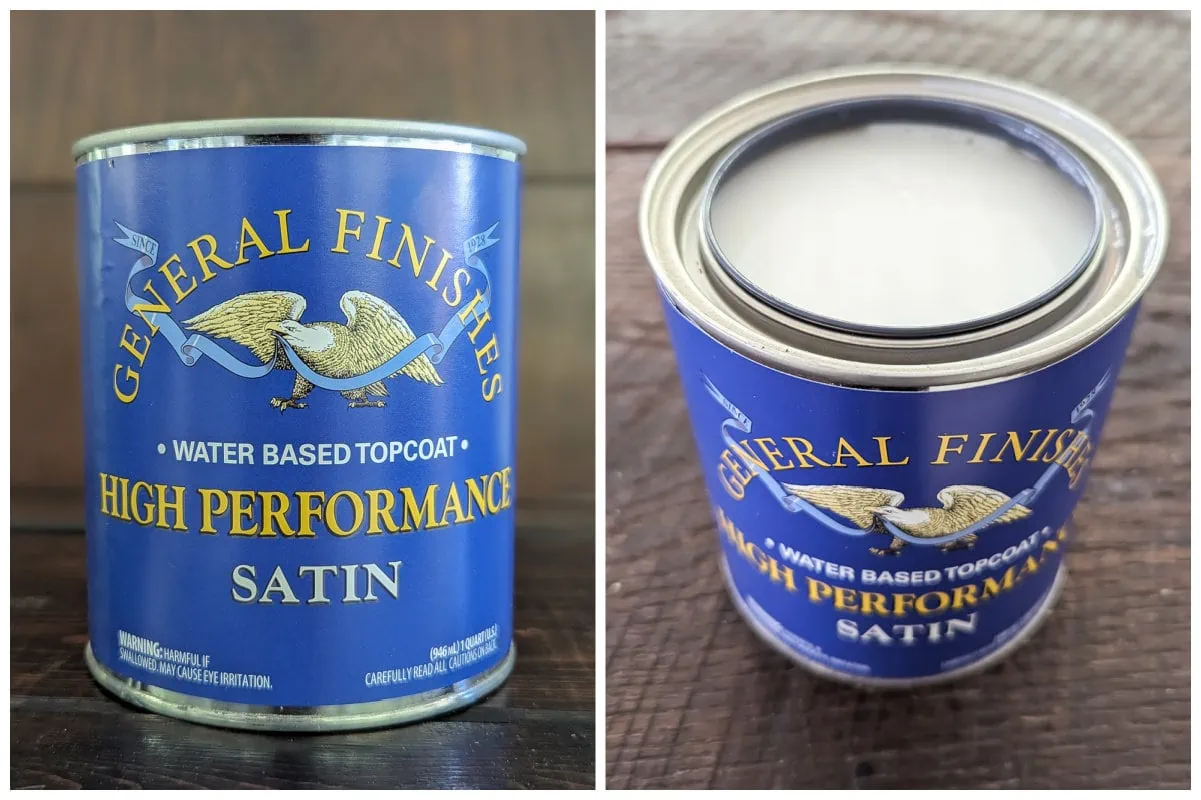 can of General Finishes High Performance Top Coat