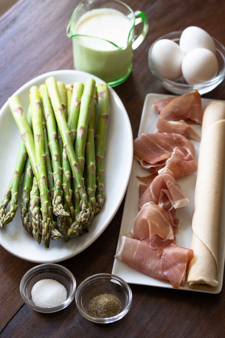 Asparagus, Ham Quiche ingredients