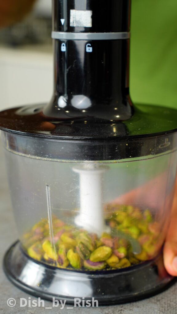 pistachios in a food processor