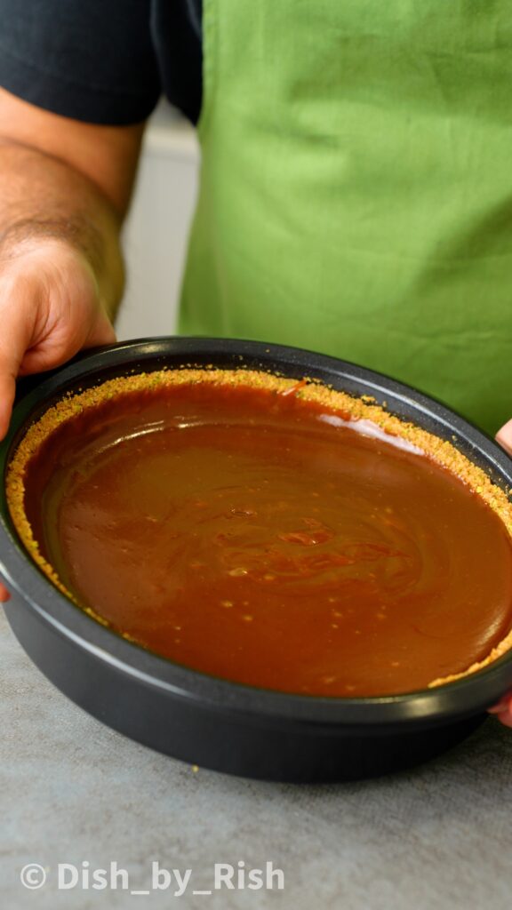 swirling pan for the caramel to lightly coat sides
