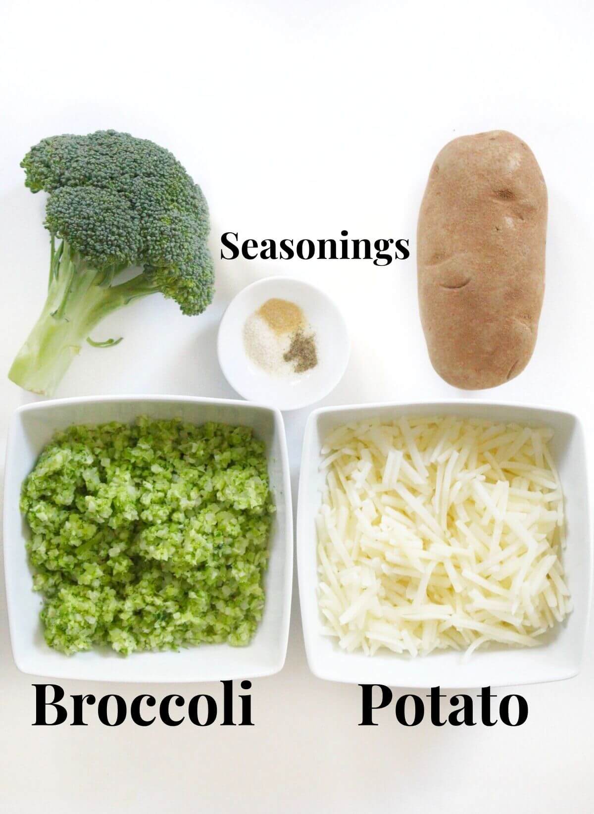 homemade broccoli tot ingredients.