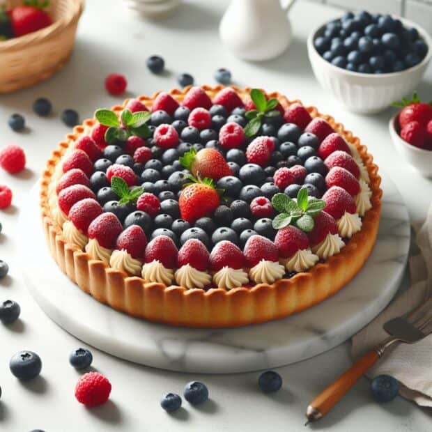 french tart with berries