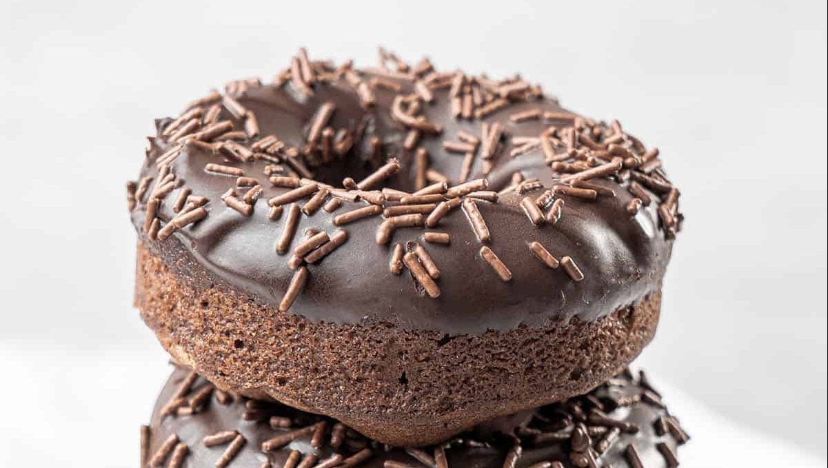 Chocolate Glazed Chocolate Donuts.